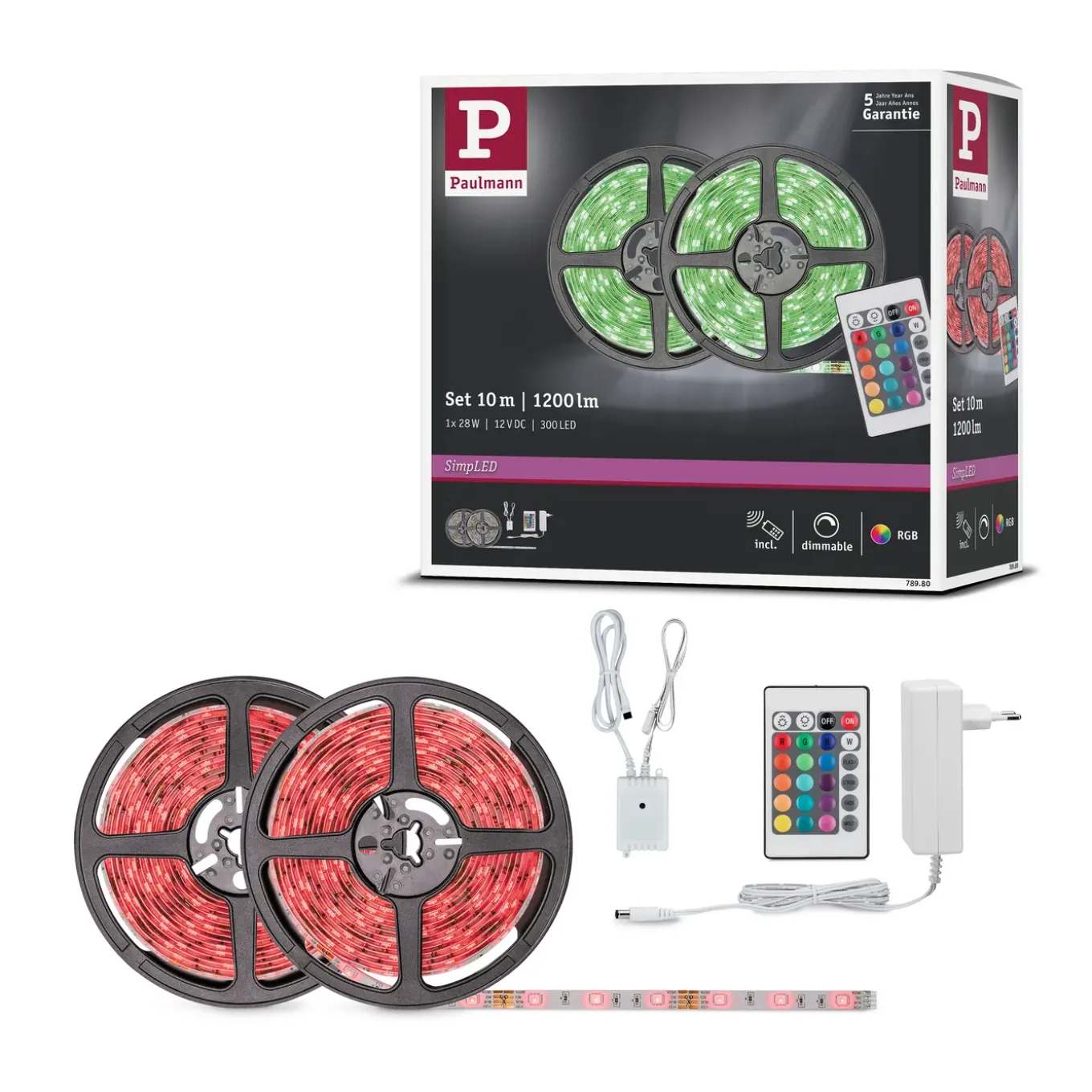 Paulmann ledstrip SimpLED 10m RGB 28W
