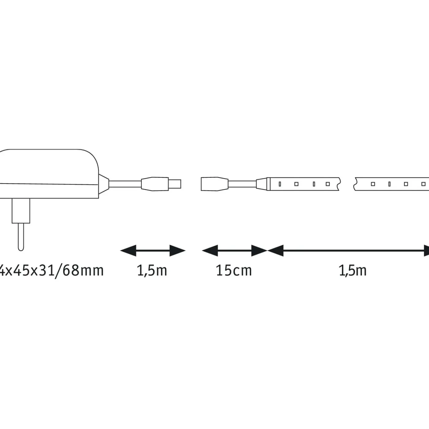 Paulmann ledstrip SimpLED 1,5m 5W