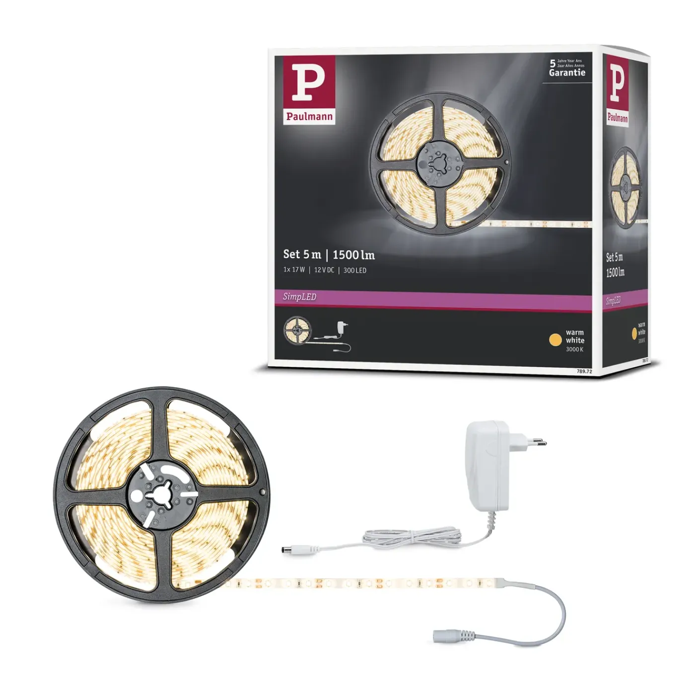 Paulmann ledstrip SimpLED 5m warmwit 17W