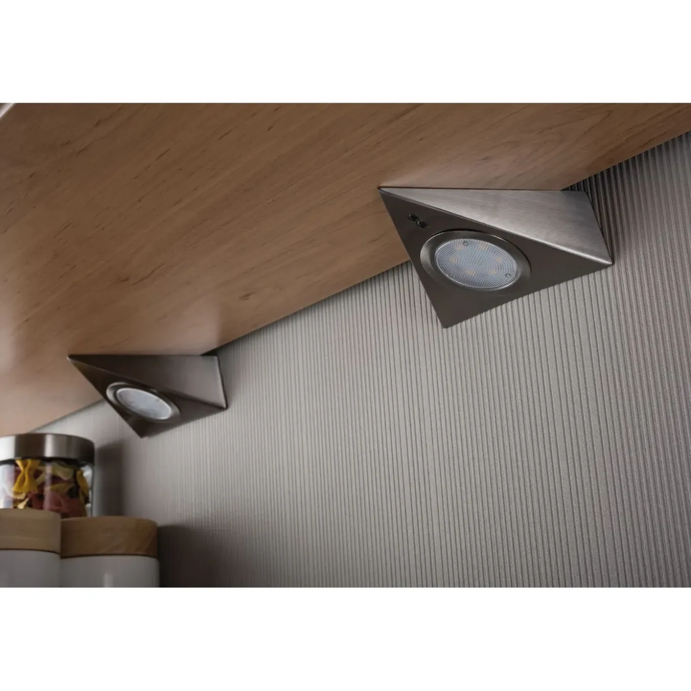 Paulmann meubelverlichting met sensor warm wit geborsteld staal 3x2,8W