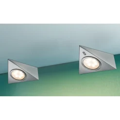 Paulmann meubelverlichting met sensor warm wit geborsteld staal 3x2,8W