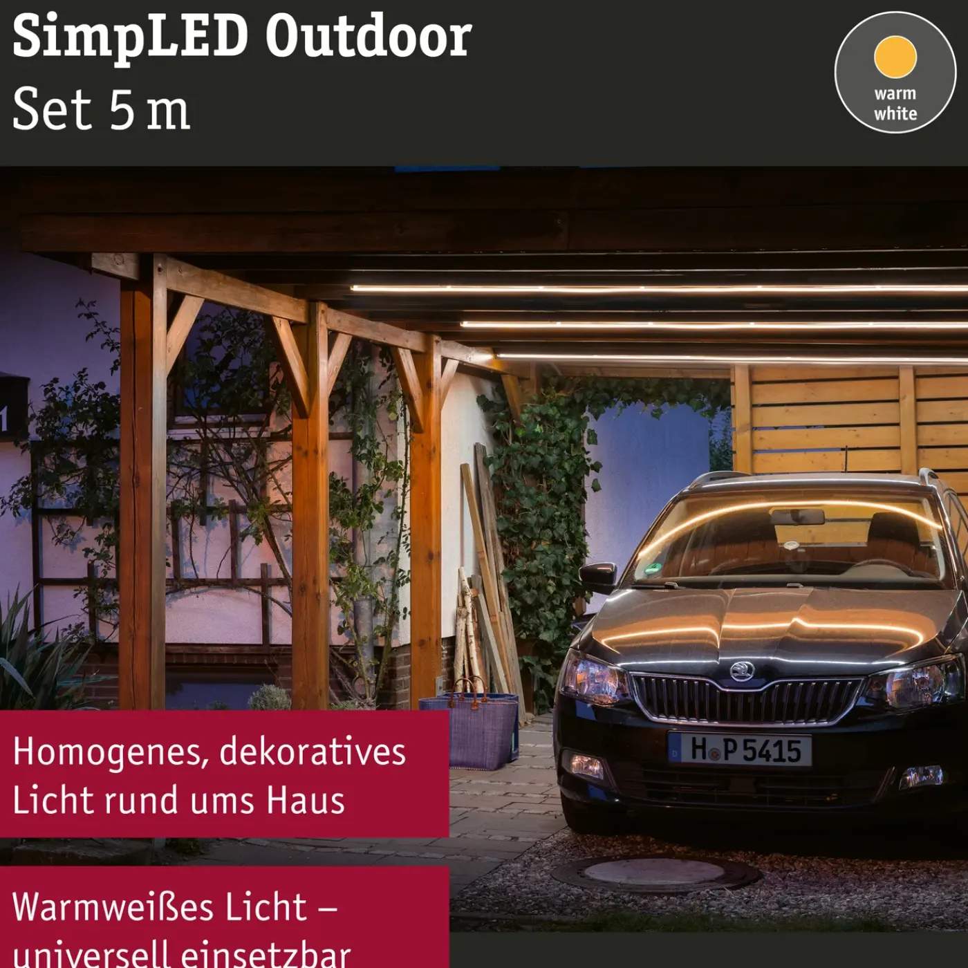 Paulmann Outdoor ledstrip SimpLED 5m wit 20W