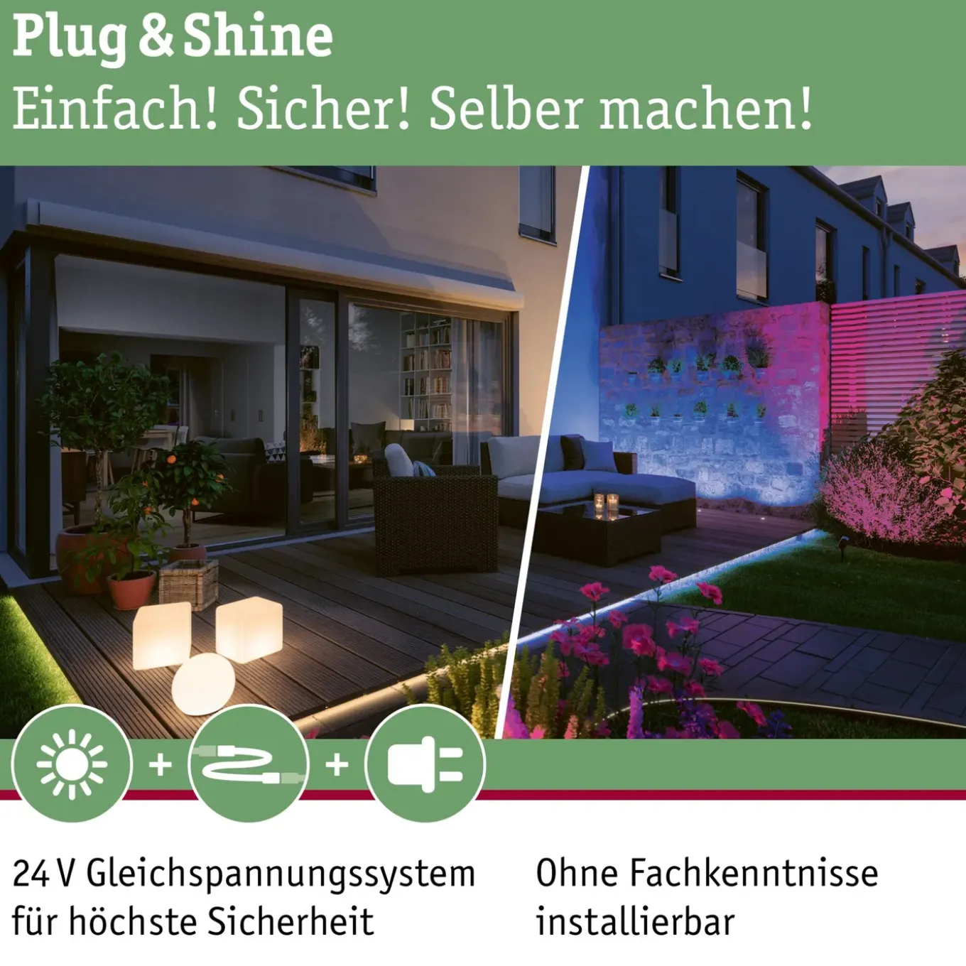 Paulmann Outdoor Plug & Shine ledstrip Smooth warm wit 2m