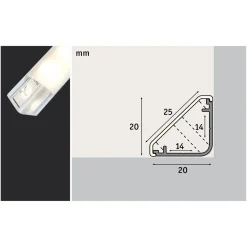 Paulmann profiel Function Delta met diffusor 2m