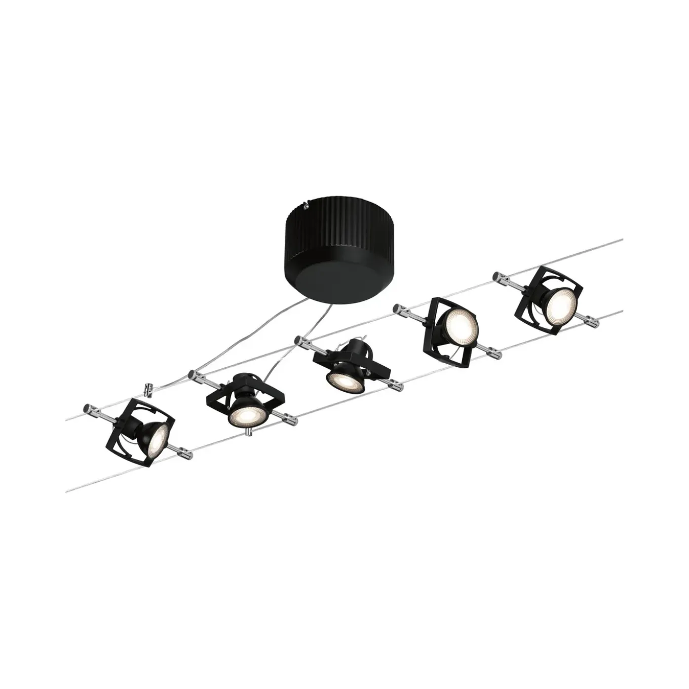 Paulmann railsysteem spot Mac II zwart mat metaal kunststof GU5,3 5x10W