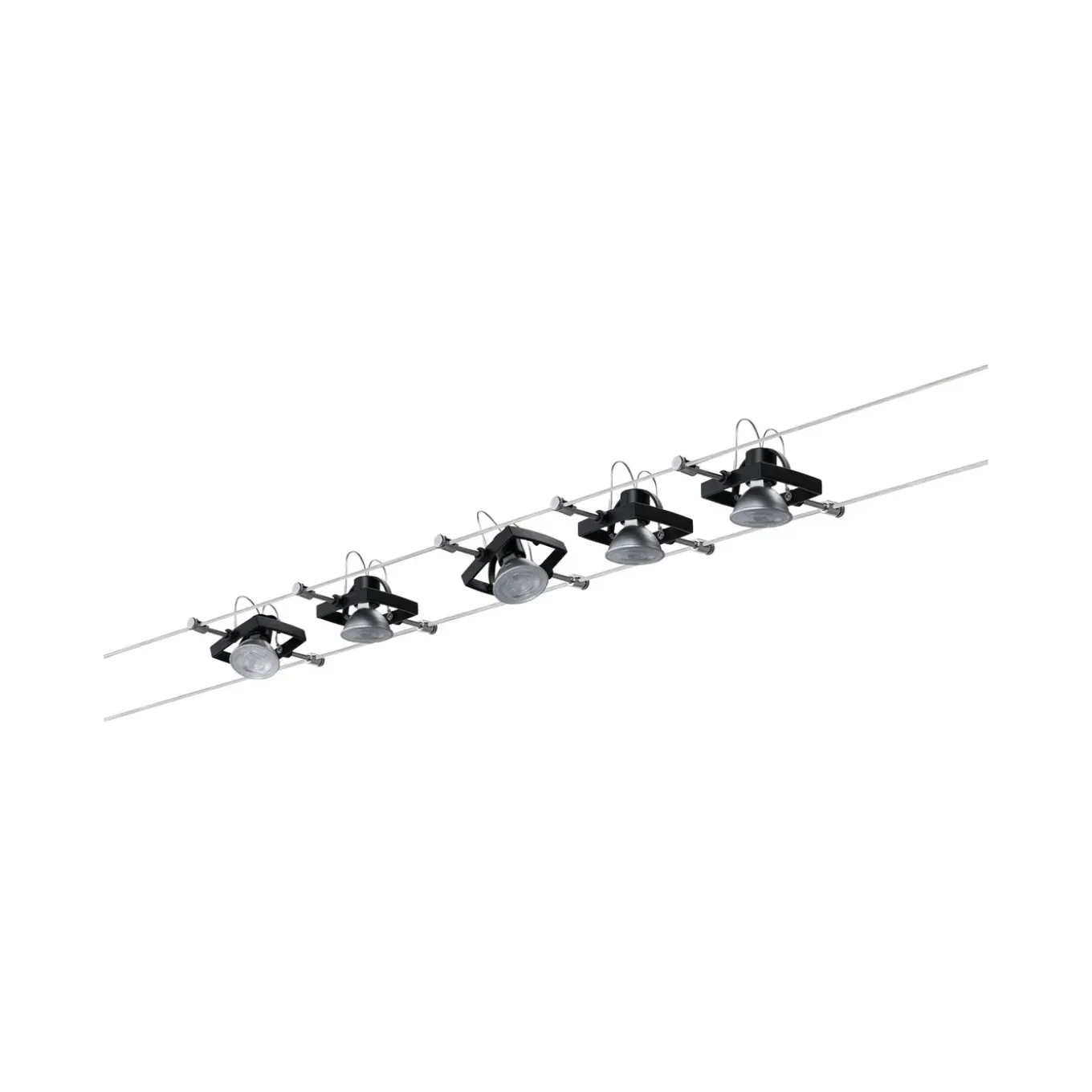 Paulmann railsysteem spot Mac II zwart mat metaal kunststof GU5,3 5x10W
