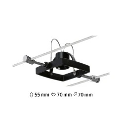 Paulmann railsysteem spot Mac II zwart mat metaal kunststof GU5,3 10W
