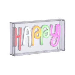 Paul Neuhaus Neon Lamp Happy - Meerkleurig - 8,5W - 23x12,7cm