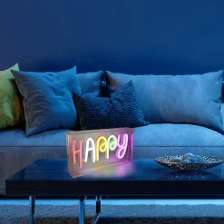 Paul Neuhaus Neon Lamp Happy - Meerkleurig - 8,5W - 23x12,7cm