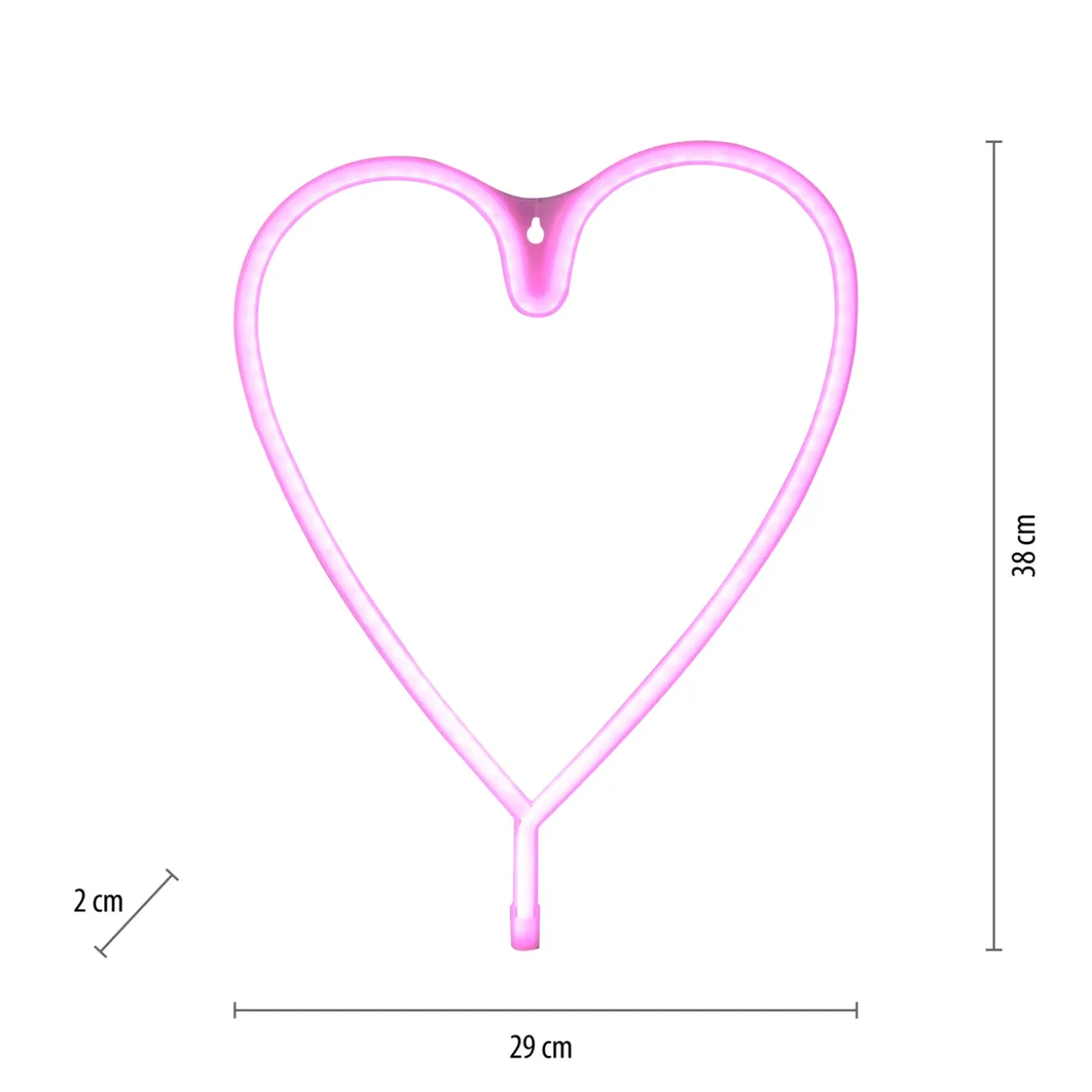 Paul Neuhaus Neon Lamp Hart - Roze - 9W - 29x38cm