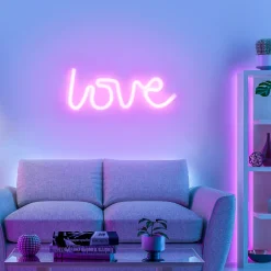 Paul Neuhaus Neon Lamp Neon Love - Roze - 6,5W - 34,3x12,5cm