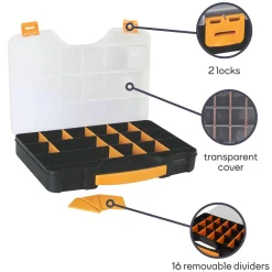 Perel Assortimentsdoos Leeg, Organizer, Sorteerdoos Voor Schroeven, 420 Mm X 305 Mm X 61 Mm