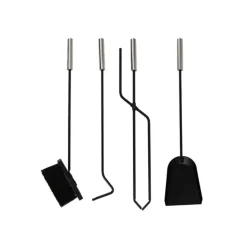 Perel Bb50112 Haardset 4-delig Met Houder Voor Open Haard