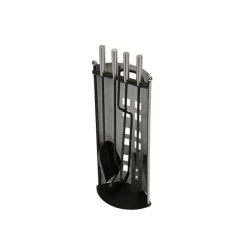 Perel Bb50112 Haardset 4-delig Met Houder Voor Open Haard