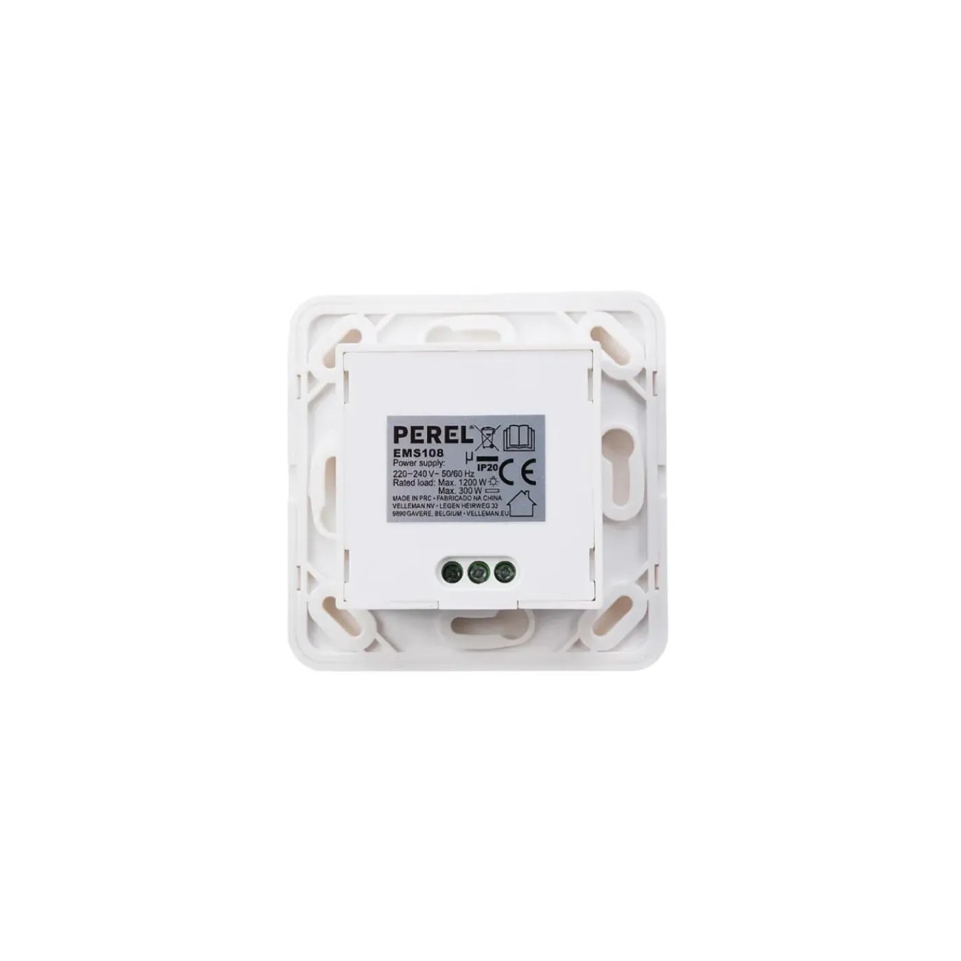 Perel Ems108 Pir Bewegingssensor Inbouw 160° Voor Binnen