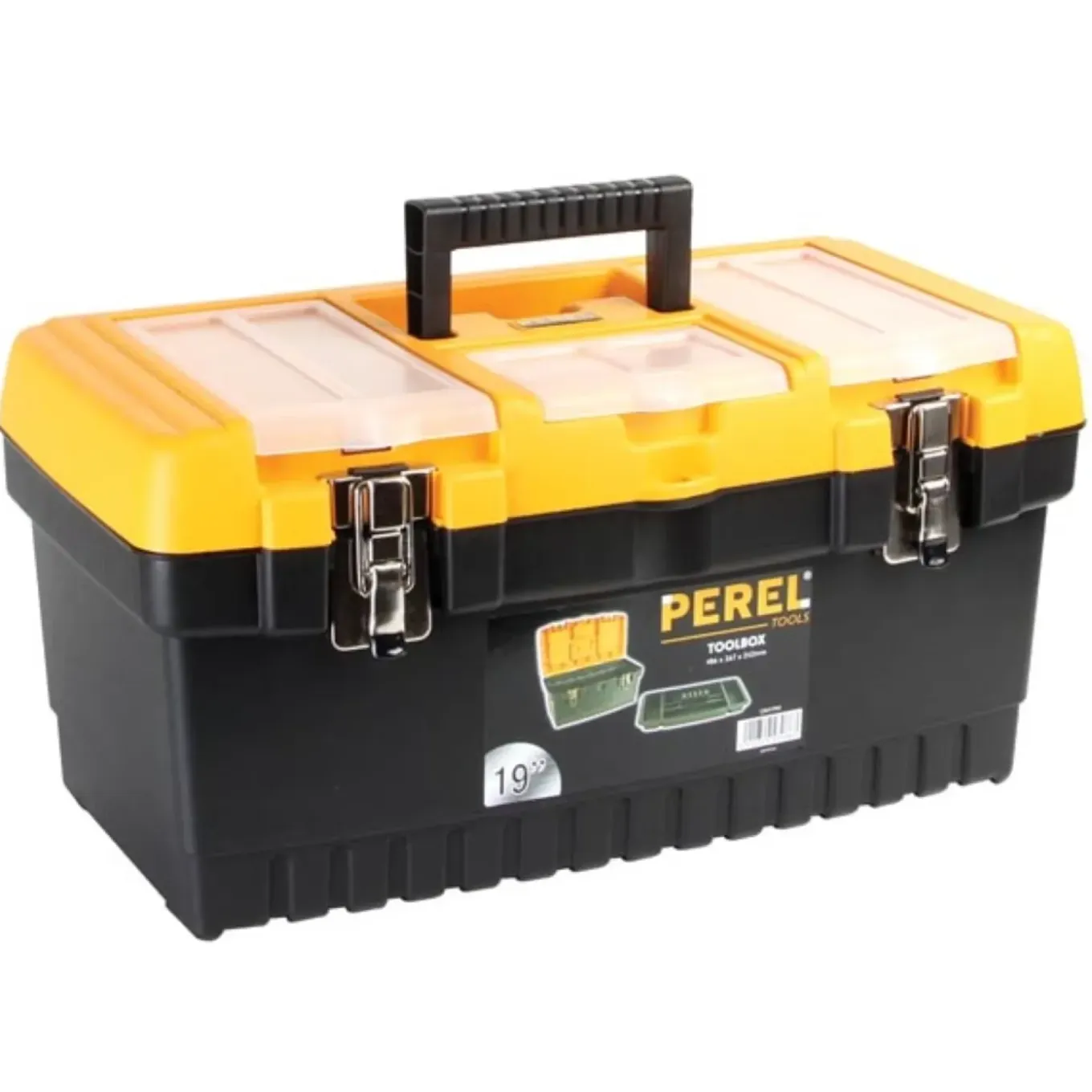 Perel Gereedschapskoffer, 48.6 X 26.7 X 24.2 Cm, Zwart, Polypropyleen