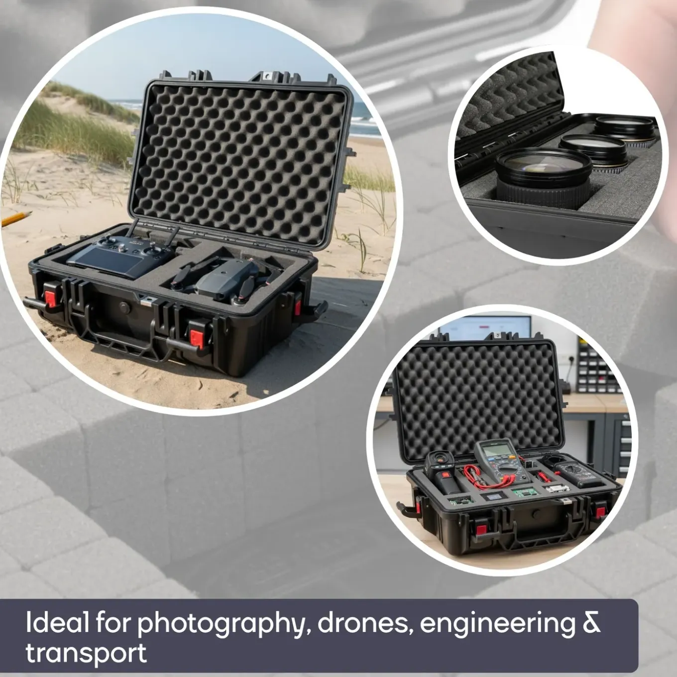 Perel Hc450st Hardcase Koffer Ip67 Met Plukschuim Waterdicht