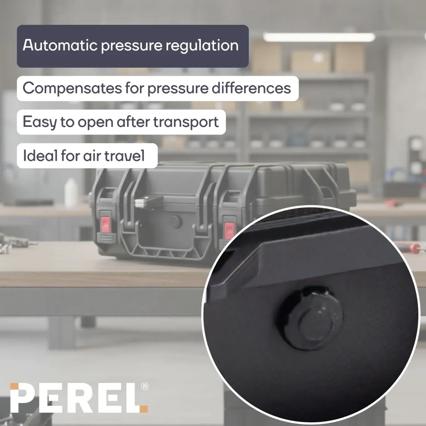 Perel Hc450st Hardcase Koffer Ip67 Met Plukschuim Waterdicht