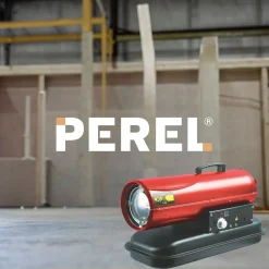 Perel Heteluchtkanon Op Diesel/kerosine, Binnen- En Buitengebruik, Draagbare Heater Voor Bouwplaatse