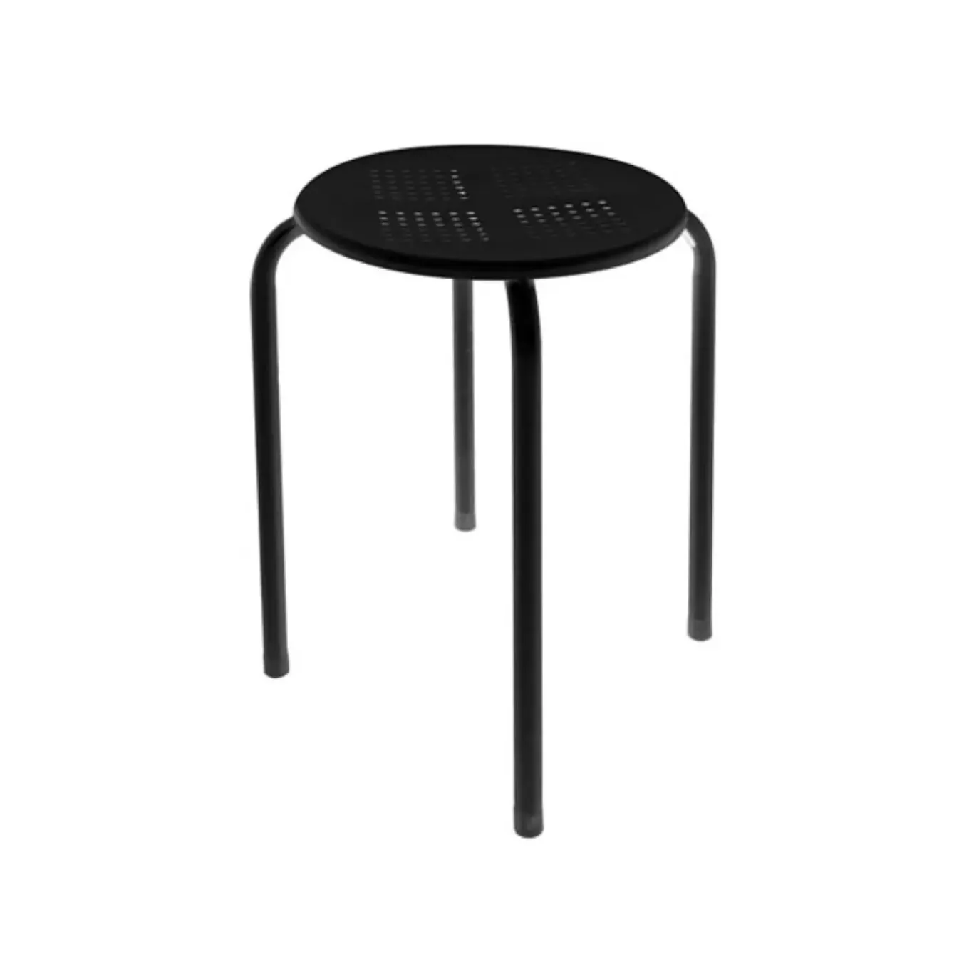 Perel Kruk, Stapelbaar, Ronde Zitting, Maximaal 150 Kg, Zwart