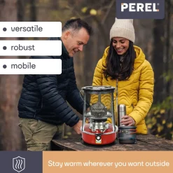 Perel Petroleumkachel Met Lont, Voor Buiten, Kerosine, 33 X 45 Cm, 2600 W, Rood
