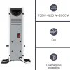 Perel Smart Convectorkachel, Voor Binnen, Drie Warmtestanden, 2000 W