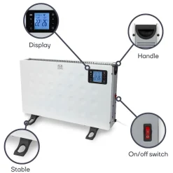 Perel Smart Convectorkachel, Voor Binnen, Drie Warmtestanden, 2000 W