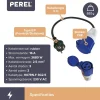 Perel Verloopkabel, H07RN-F 3G2.5, 3 m, 3680 W, Binnen en buiten, IP44, Zwart, Rubber