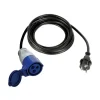 Perel Verloopkabel, H07RN-F 3G12.5, 0.4 m, 3680 W, Binnen en buiten, IP44, Zwart, Rubber