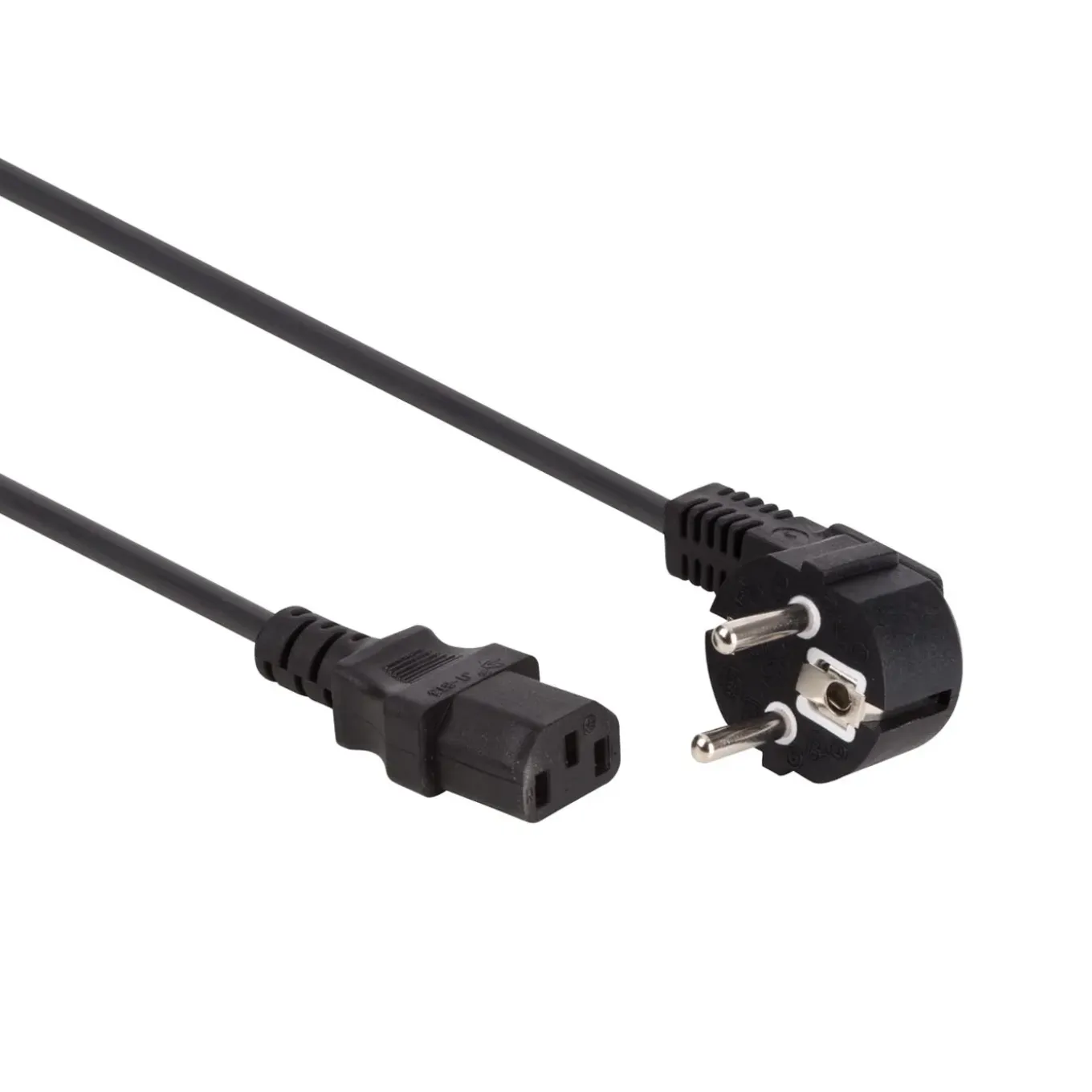 Perel Voedingskabel, H05VV-F 3G1, 2.5 m, 10 A/230 V, 2500 W, type E/F 90° naar C13, voor binnen, pvc