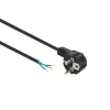 Perel Voedingskabel, H05VV-F 3G0.75, 3 m, 10 A/230 V, 2500 W, type E/F 90°, voor binnen, pvc, zwart