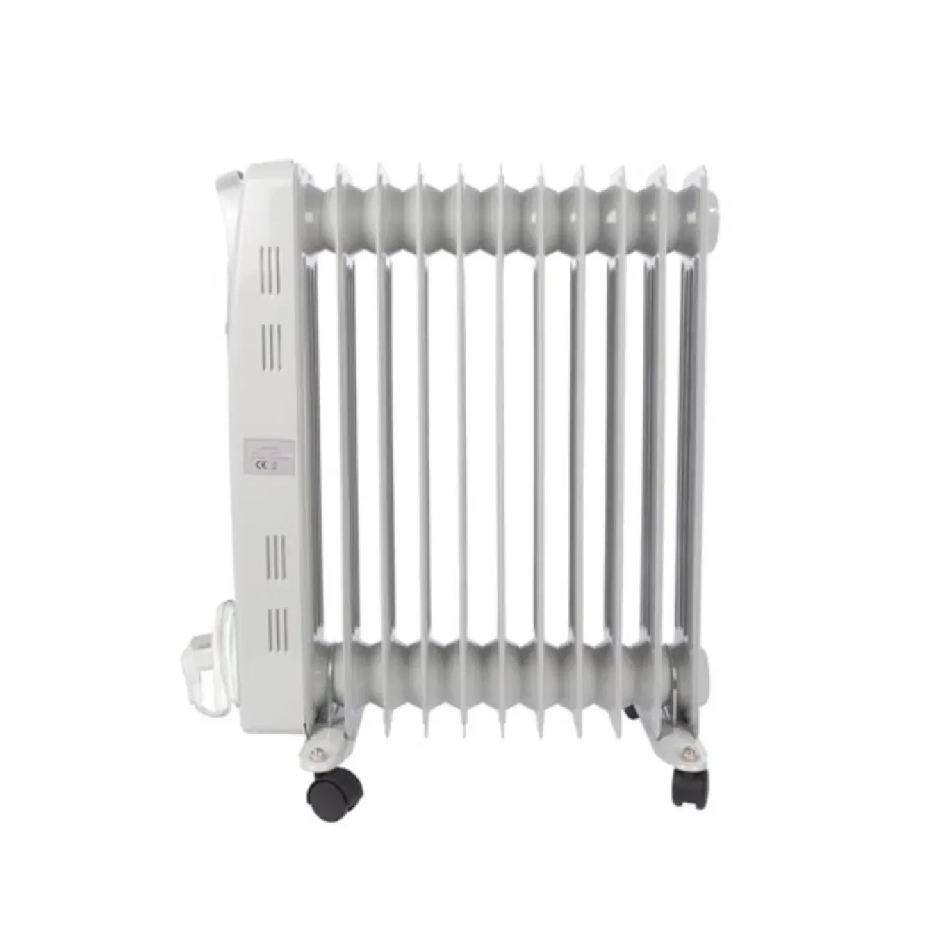 Perel 2500w Olieradiator Met 11 Ribben, 3 Warmtestanden, Instelbare Thermostaat, 24 X 48 X 59.5 Cm,