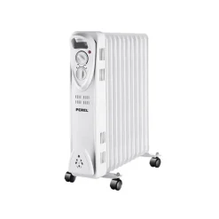 Perel 2500w Olieradiator Met 11 Ribben, 3 Warmtestanden, Instelbare Thermostaat, 24 X 48 X 59.5 Cm,