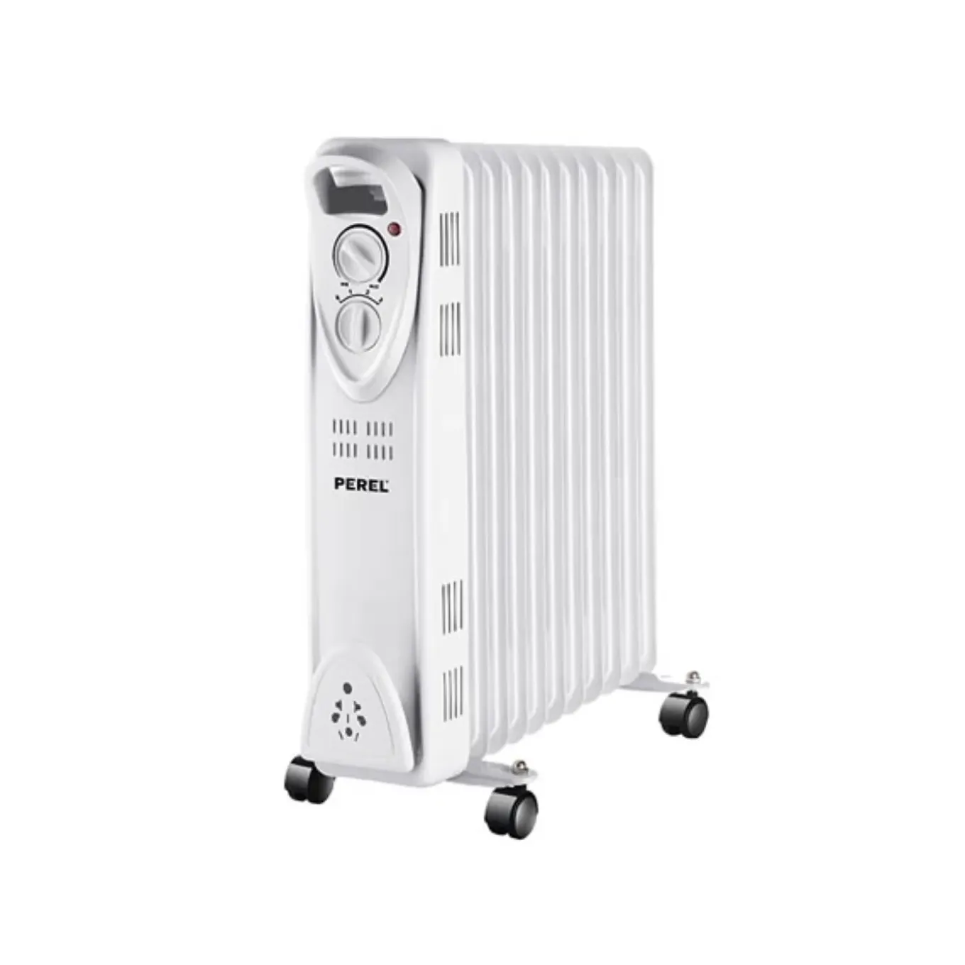 Perel 2500w Olieradiator Met 11 Ribben, 3 Warmtestanden, Instelbare Thermostaat, 24 X 48 X 59.5 Cm,