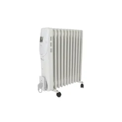 Perel 2500w Olieradiator Met 11 Ribben, 3 Warmtestanden, Lcd-display, 24 X 48 X 62.5 Cm, 2500 W, Wi