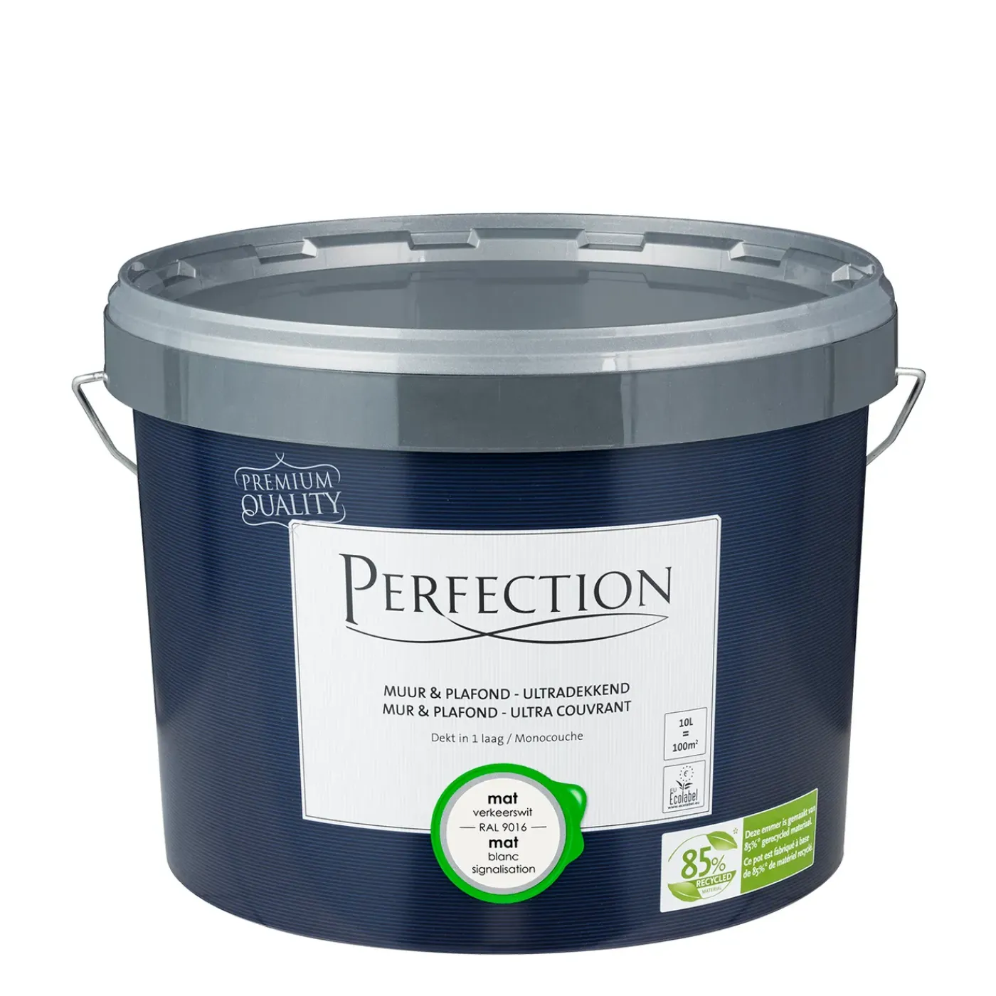 Perfection Muur & Plafond Muurverf - Mat - Verkeerswit RAL 9016 - 10L
