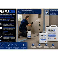 Permacon - Beton Impregneermiddel - 4m2 - 1 Liter