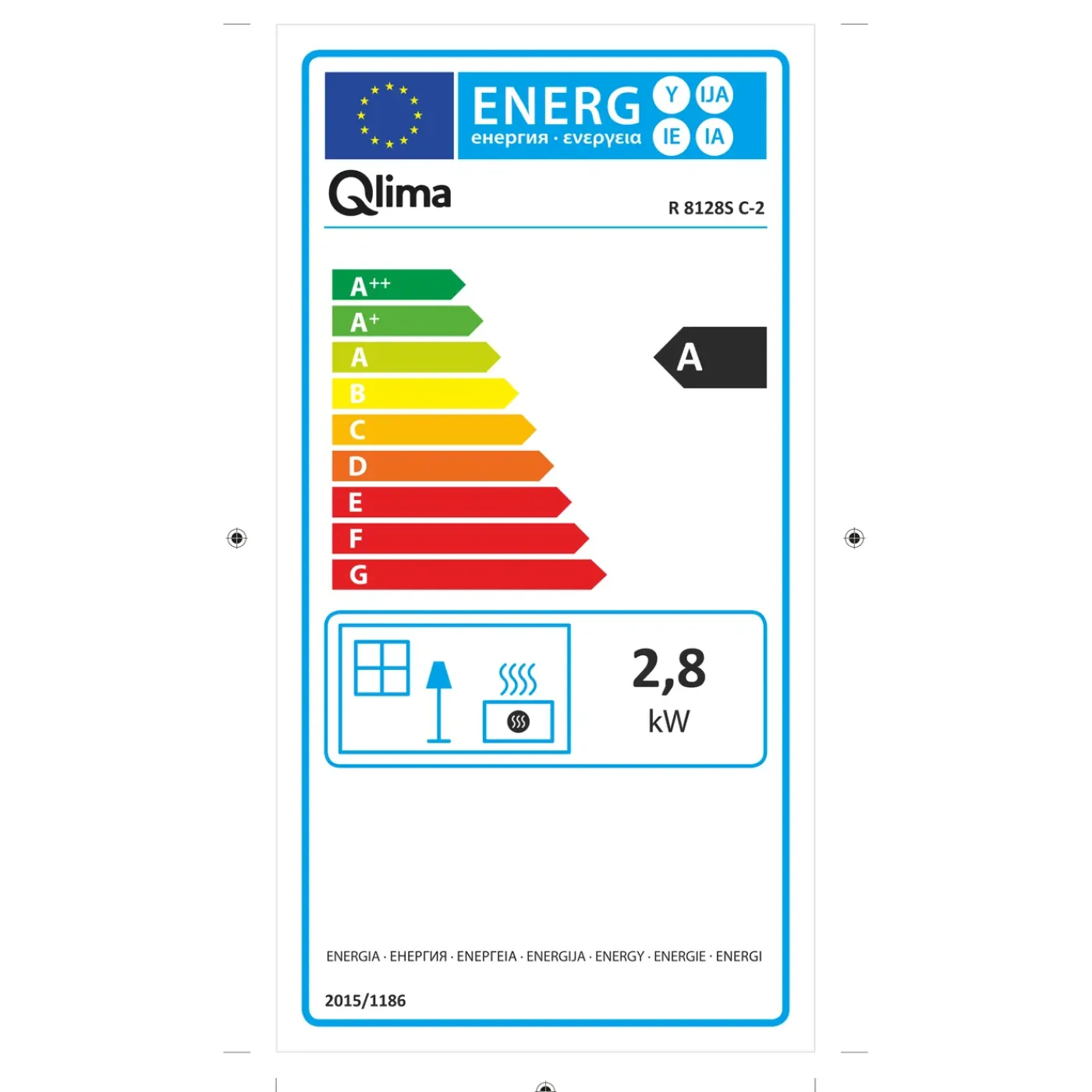 Qlima Petroleumkachel - R 8128 S C-2 - Zwart