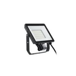 Philips Breedstraler ProjectLine - Zwart - 30W - 2700lm - Warm Wit - IP65 - met Bewegingssensor