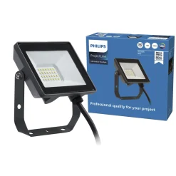 Philips Breedstraler ProjectLine - Zwart - 10W - 900lm - Warm Wit - IP65
