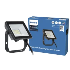 Philips Breedstraler ProjectLine - Zwart - 20W - 1800lm - Warm Wit - IP65