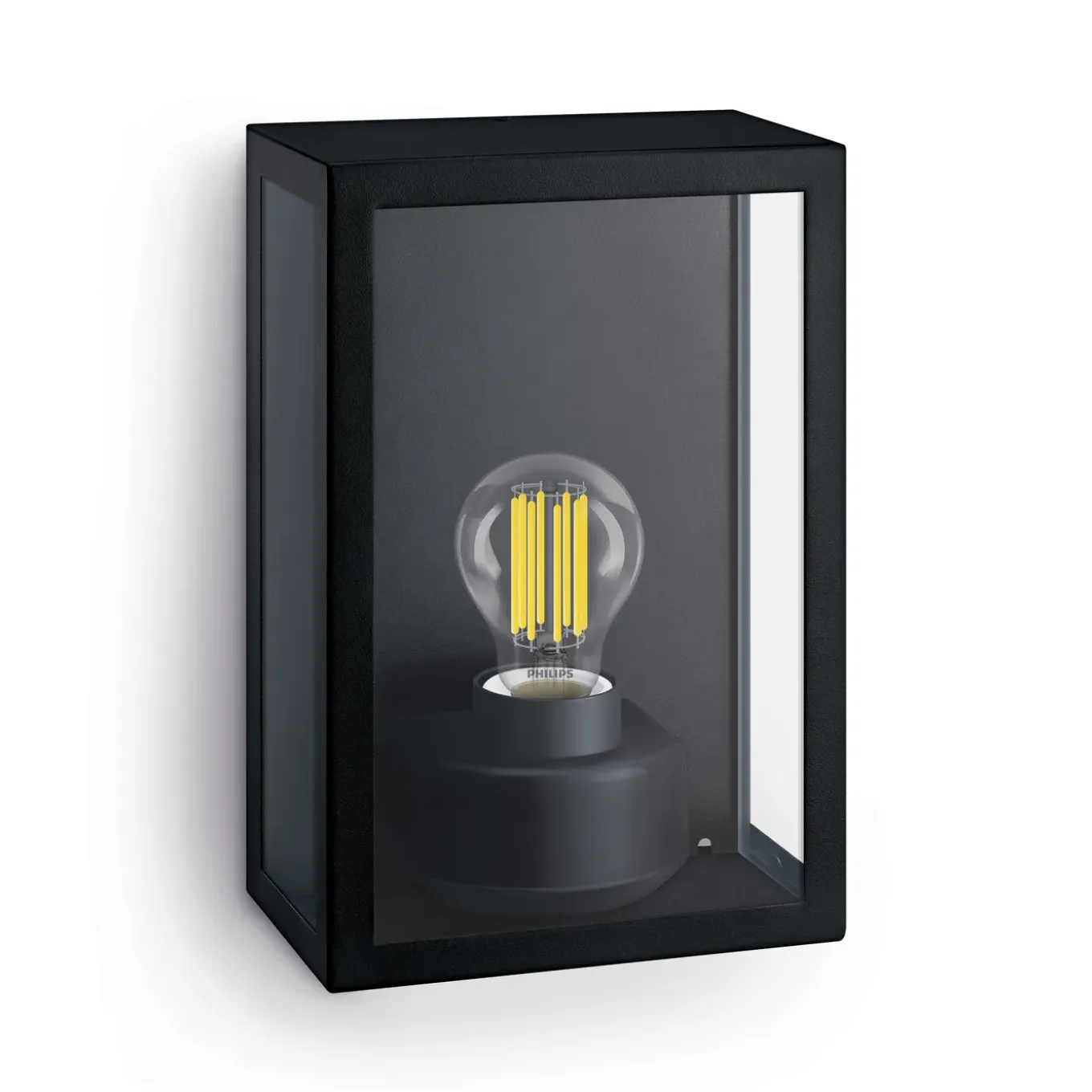 Philips Buitenwandlamp Alzor - Zwart - E27