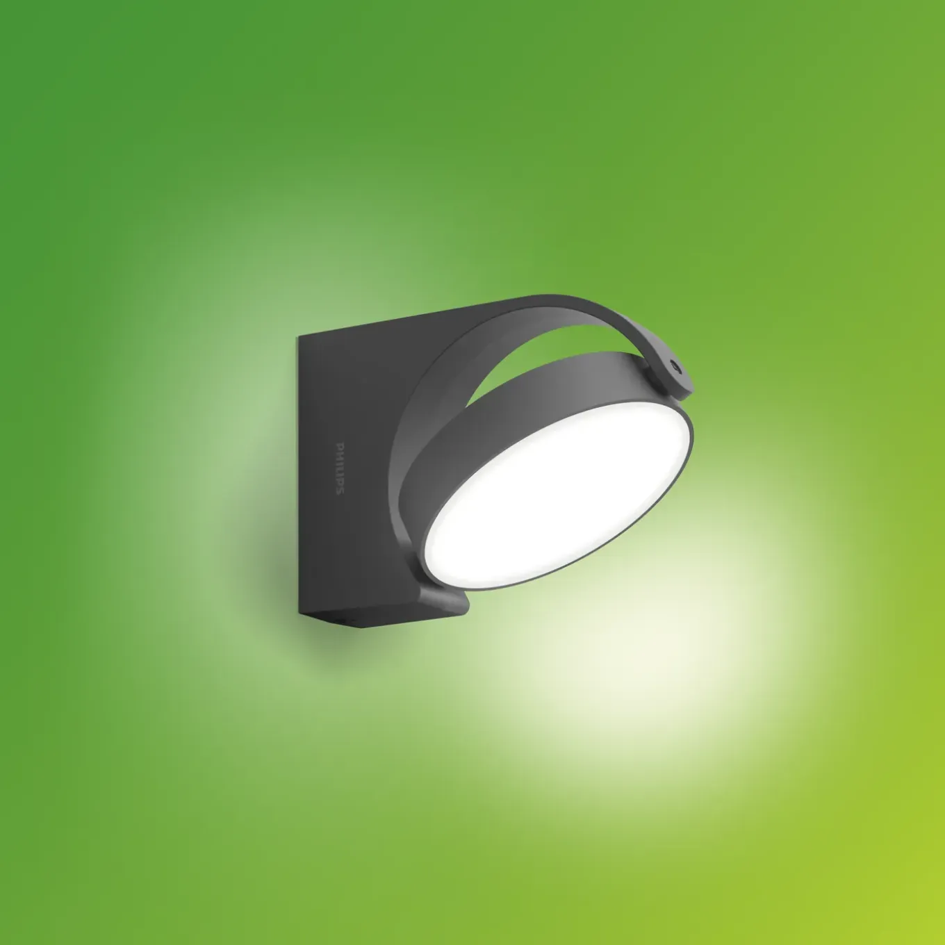 Philips Buitenwandlamp Mimosa - Antraciet - Warm Wit - 7W