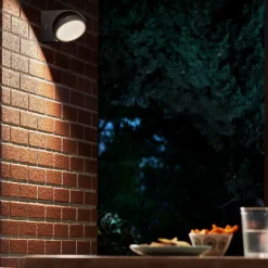 Philips Buitenwandlamp Mimosa - Antraciet - Warm Wit - 7W