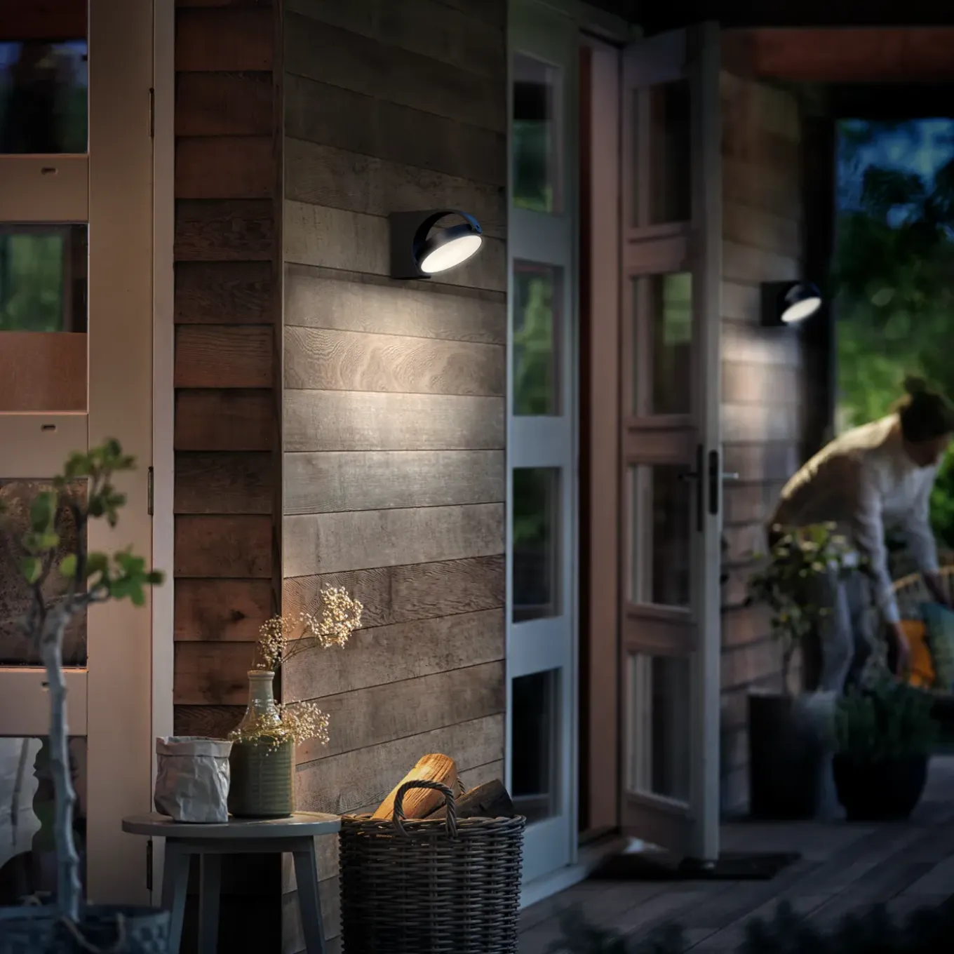 Philips Buitenwandlamp Mimosa - Antraciet - Warm Wit - 7W