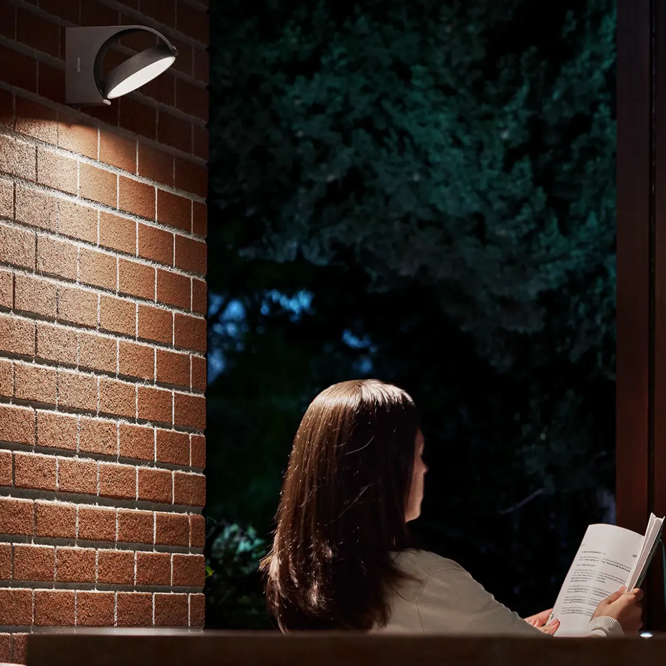 Philips Buitenwandlamp Mimosa - Antraciet - Warm Wit - 7W