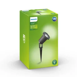 Philips grondspot PuLed zwart GU10 5W
