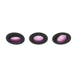 Philips Hue inbouwspot Centura zwart wit en gekleurd GU10 5,7W 3 stuks