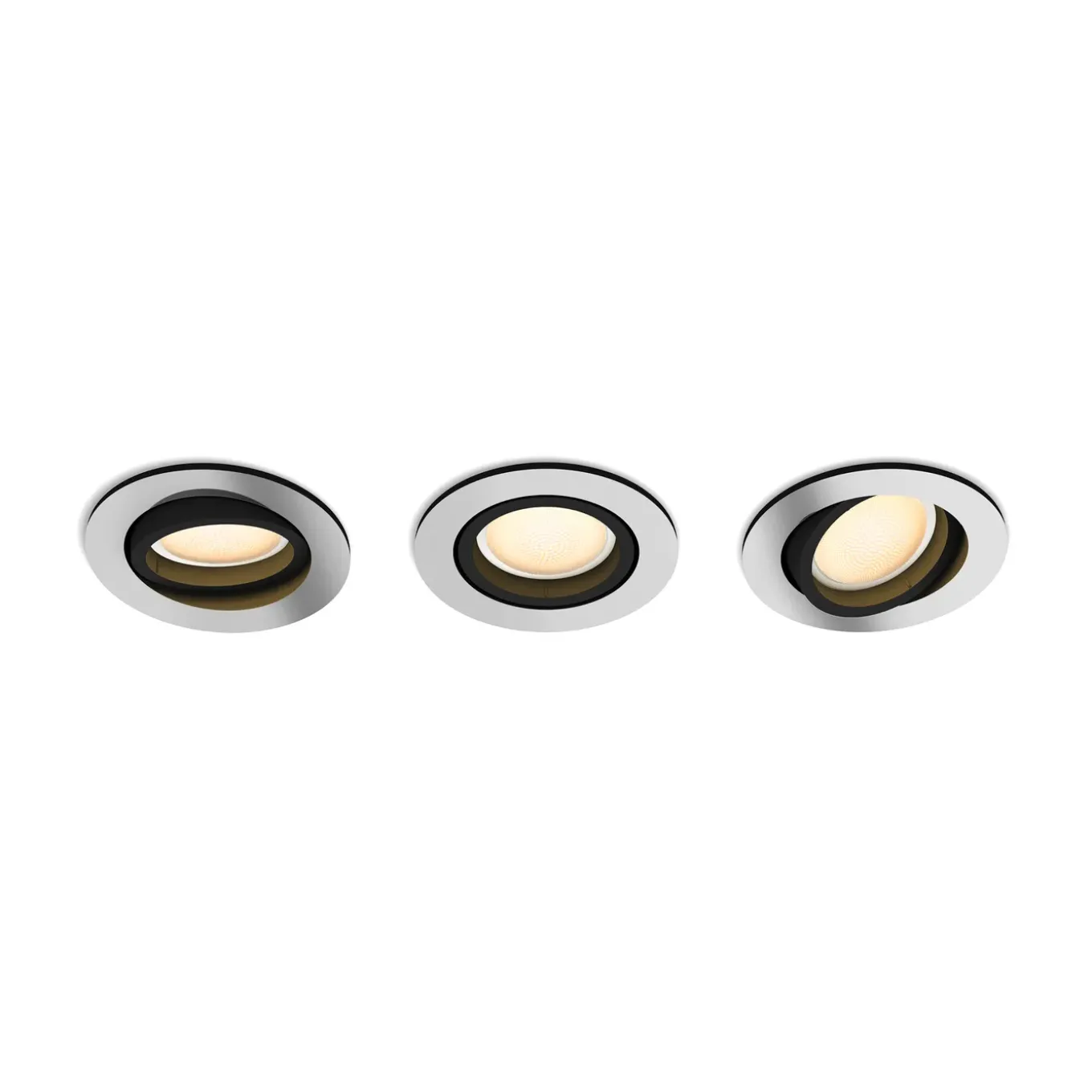 Philips Hue inbouwspot Milliskin aluminium 5W 3 stuks