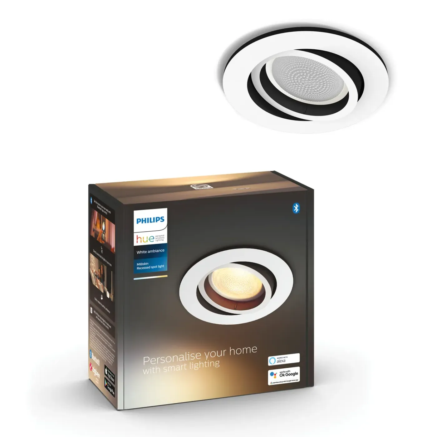 Philips Hue inbouwspot Milliskin wit GU10 5W